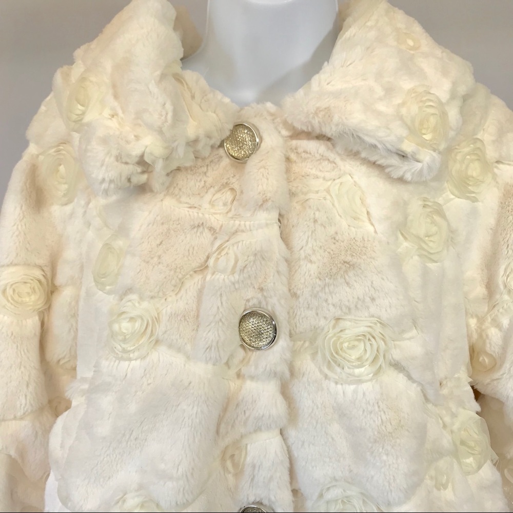White Faux Fur Jacket Evening Wear